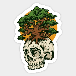 Rout Skull Illustration Sticker